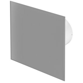 Awenta 100mm Humidity Sensor Extractor Fan Matte Grey Glass Front Panel TRAX Wall Ceiling Ventilation