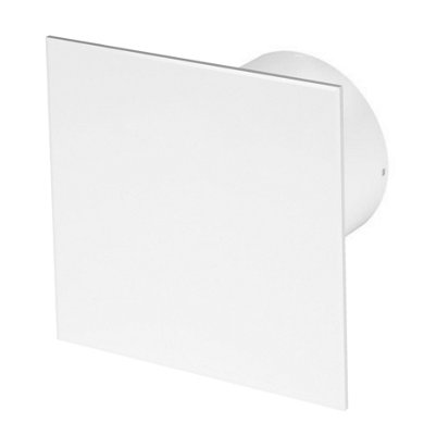 Awenta 100mm Humidity Sensor Extractor Fan White ABS Front Panel TRAX Wall Ceiling Ventilation