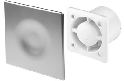 Awenta 100mm Humidity Sensor ORION Extractor Fan Satin ABS Front Panel Wall Ceiling Ventilation