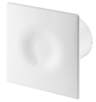 Awenta 100mm Humidity Sensor Extractor Fan White Glass Front Panel Escudo Wall Ceiling Ventilation - View #2