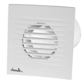 Awenta 100mm Humidity Sensor RIFF Extractor Fan White ABS Front Panel Wall Ceiling Ventilation