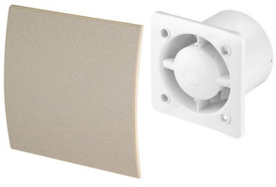 Awenta 100mm Pull Cord Extractor Fan Beige Structure Front Panel ESCUDO Wall Ceiling Ventilation