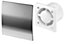 Awenta 100mm Pull Cord Extractor Fan Chrome ABS Front Panel ESCUDO Wall Ceiling Ventilation