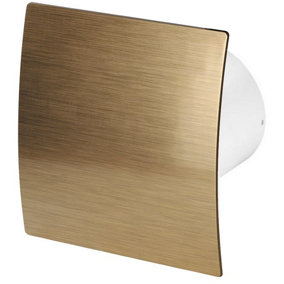 Awenta 100mm Pull Cord Extractor Fan Gold ABS Front Panel ESCUDO Wall Ceiling Ventilation
