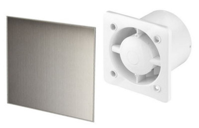 Awenta 100mm Pull Cord Extractor Fan Inox Front Panel TRAX Wall Ceiling Ventilation - 3