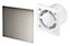 Awenta 100mm Pull Cord Extractor Fan Inox Front Panel TRAX Wall Ceiling Ventilation
