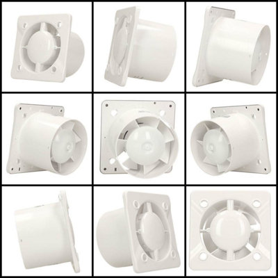 Awenta 100mm Pull Cord Extractor Fan Inox Front Panel TRAX Wall Ceiling Ventilation - 5