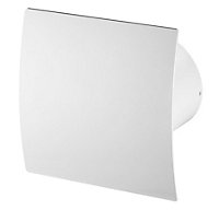 Awenta 100mm Pull Cord Extractor Fan White ABS Front Panel ESCUDO Wall Ceiling Ventilation