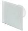 Awenta 100mm Pull Cord Extractor Fan White Glass Front Panel TRAX Wall Ceiling Ventilation
