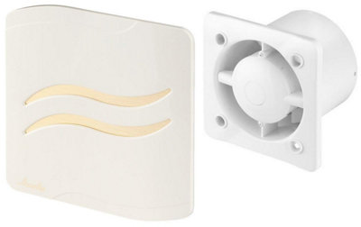 Awenta 100mm Pull Cord S-LINE Extractor Fan Ecru ABS Front Panel Wall ...
