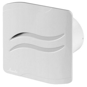 Awenta 100mm Pull Cord S-LINE Extractor Fan White ABS Front Panel Wall Ceiling Ventilation