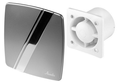 Awenta 100mm Standard LINEA Extractor Fan Satin  ABS Front Panel Wall Ceiling Ventilation