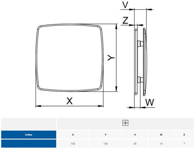 Awenta 100mm Standard NEA Extractor Fan Ecru ABS Front Panel Wall Ceiling Ventilation