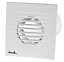 Awenta 100mm Standard RIFF Extractor Fan White ABS Front Panel Wall Ceiling Ventilation