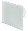 Awenta 100mm Timer Extractor Fan White Glass Front Panel TRAX Wall Ceiling Ventilation