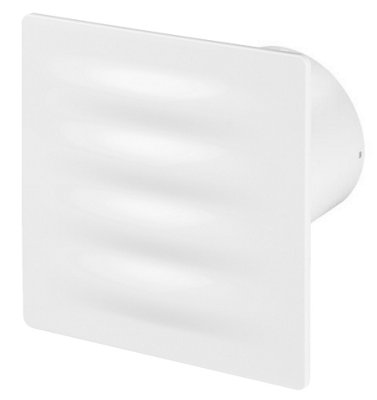 Awenta 100mm Timer VERTICO Extractor Fan White ABS Front Panel Wall Ceiling Ventilation