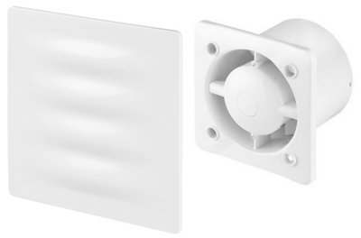 Awenta 100mm Timer VERTICO Extractor Fan White ABS Front Panel Wall Ceiling Ventilation