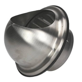 Awenta 125mm Air Ejector Stainless Steel Duct Cap Semicircular Outside Box Casing Cover