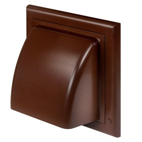 Awenta 125mm Brown Vents Ventilation Grate Covering Return Flap ABS Outer Cover