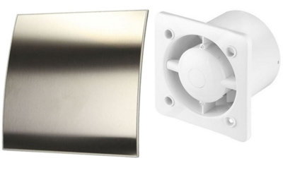 Awenta 125mm Pull Cord Extractor Fan Inox Front Panel ESCUDO Wall Ceiling Ventilation