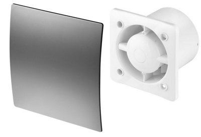 Awenta 125mm Pull Cord Extractor Fan Satin ABS Front Panel ESCUDO Wall Ceiling Ventilation