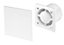 Awenta 125mm Pull Cord Extractor Fan White ABS Front Panel TRAX Wall Ceiling Ventilation