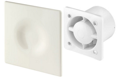 Awenta 125mm Pull Cord ORION Extractor Fan Ecru ABS Front Panel Wall Ceiling Ventilation