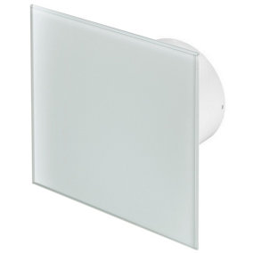Awenta 125mm Standard Extractor Fan White Glass Front Panel TRAX Wall Ceiling Ventilation
