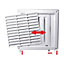 Awenta 130x130mm 100mm Duct Wall Ventilation Grille Cover Net Pull Cord Shutter