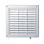 Awenta 130x130mm 110mm Duct Wall Ventilation Grille Cover Net Pull Cord Shutter