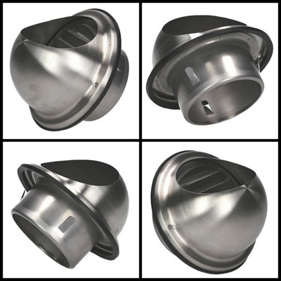 Awenta 150mm Air Ejector Stainless Steel Duct Cap Semicircular Outside Box Casing Cover