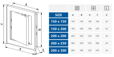 Awenta 200x250mm ABS Brown Plastic Durable Inspection Panel Hatch Wall Access Door