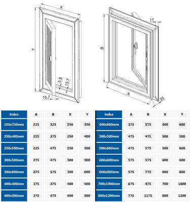 Awenta 250x400mm White PVC Chamber Cover Inspection Hatch Door Access Panel Grille - 3