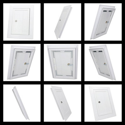 Awenta 250x400mm White PVC Chamber Cover Inspection Hatch Door Access Panel Grille - 4
