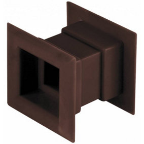 Awenta 4pcs Mini Square Air Vent Door Grille Internal Ventilation Cover Brown Colour