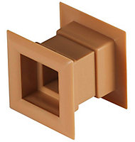 Awenta 4pcs Mini Square Air Vent Door Grille Internal Ventilation Cover Oak Colour