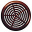 Awenta 80mm Diameter Hole Brown Round Door Air Vent Grille Woodwork Furniture