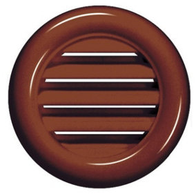 Awenta Brown Round Joinery Door Air Vent Grille Woodwork Furniture 40mm Diameter Hole