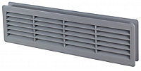 Awenta Grey 120x440mm Internal Door Plastic Ventilation Grille Air Vent Collar