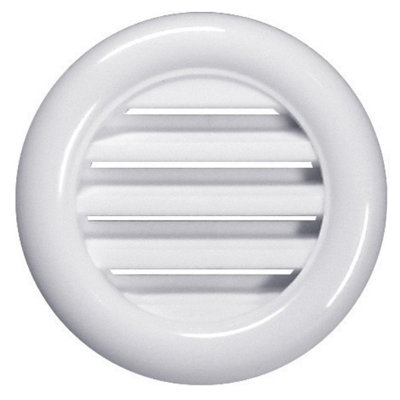 Awenta White Round Joinery Door Air Vent Grille Woodwork Furniture 40mm Diameter Hole - 3