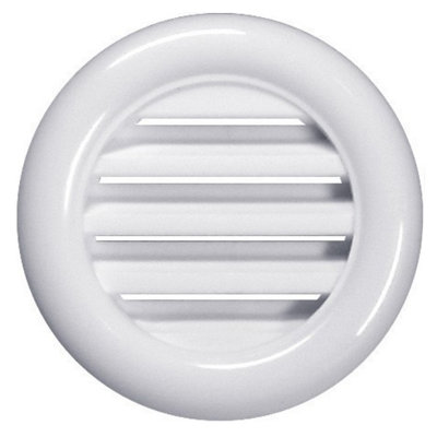 Awenta White Round Joinery Door Air Vent Grille Woodwork Furniture 40mm Diameter Hole