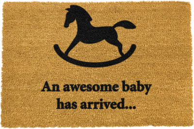 Awesome Baby Has Arrived Rocking Horse Doormat