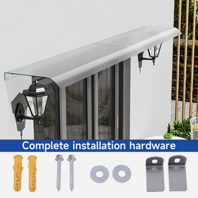 Awning for Door Window Exterior Front Door Overhang Awning Window Door Cover for Rain Sunlight Protection 120 x 50 cm