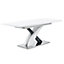 Axara Small Extending Gloss Dining Table In White And Grey