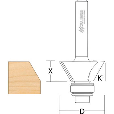 Axcaliber Bevel Trim Cutter - Trimming Router Cutters
