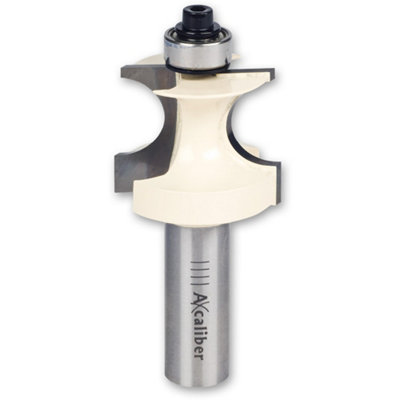 Axcaliber Corner Beading Cutter - D equals 31.75 - X equals 25.4 - R equals 8mm - S equals 1/2"