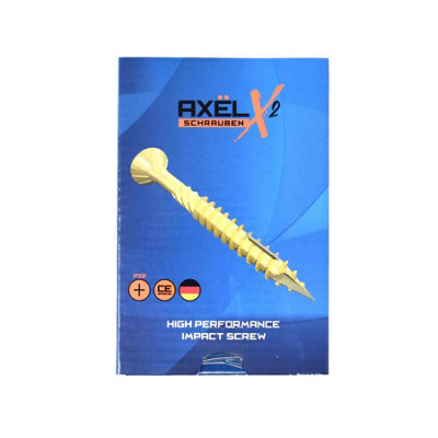Axel High Performance Woodscrews (Dia) 5.0mm (L) 100mm - Box of 100