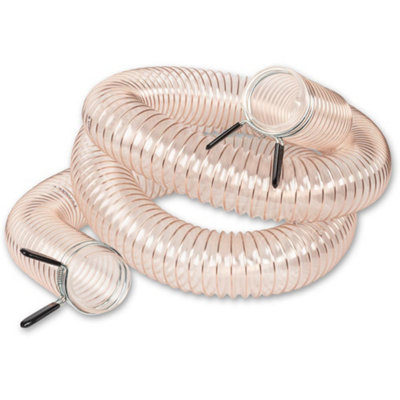 Axminster Workshop 63mm Extraction Hose with Clips - 3m