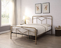 Axton Double 4ft 6 Antique Bronze Metal Bed Frame