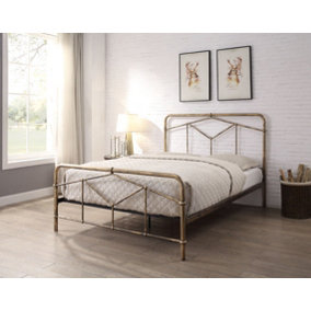 Axton Double 4ft 6 Antique Bronze Metal Bed Frame